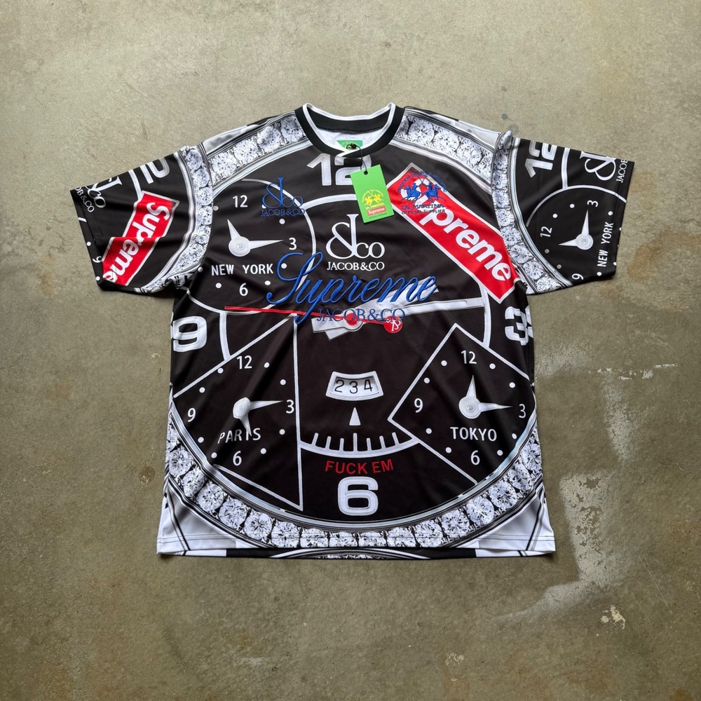 Supreme La Martina Jacob & Co Watch Soccer Jersey Black XL NWT